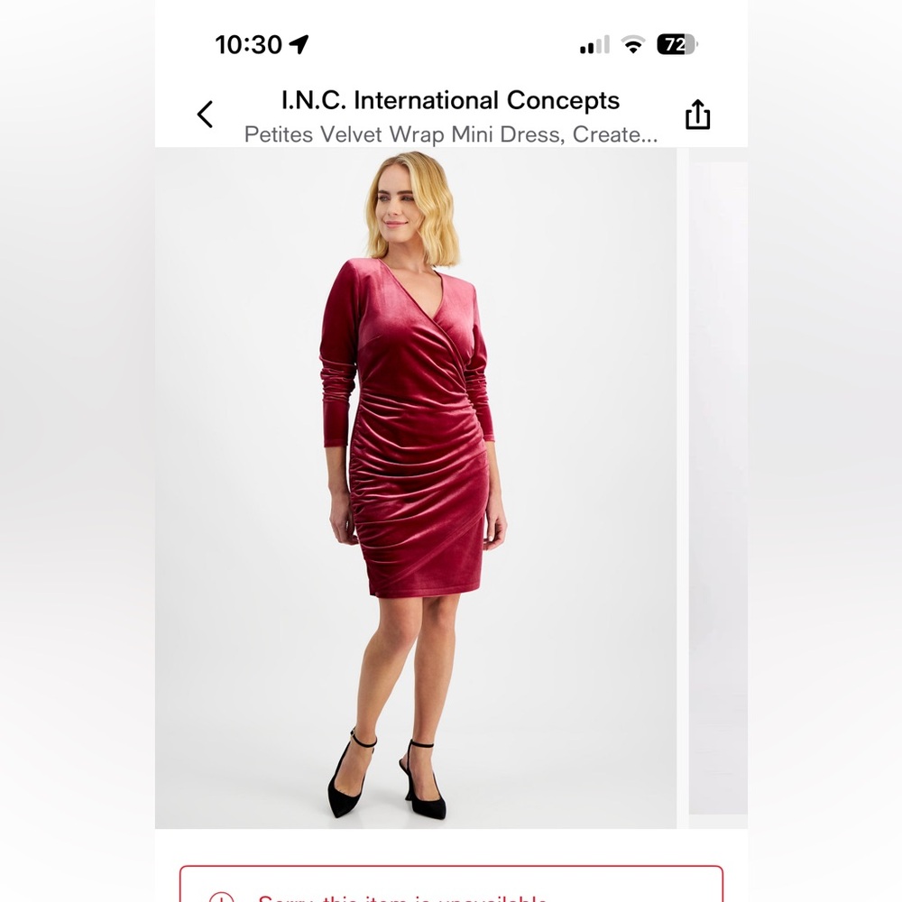 Burgundy velvet bodycon long sleeve wrap dress